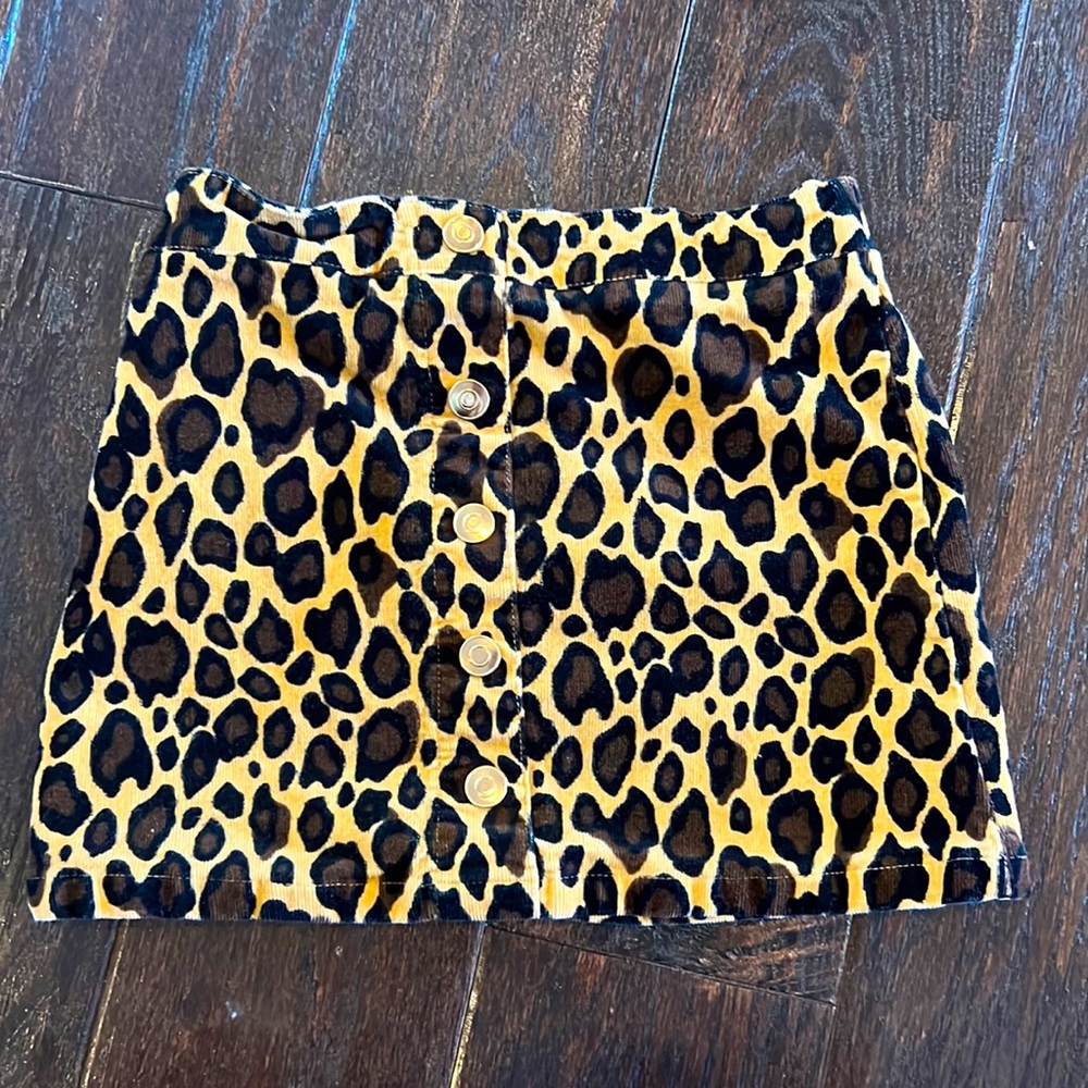 Isaac mizrahi corduroy leopard skirt 5/6